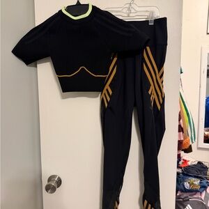 IVY PARK Black and Gold Activewear Set